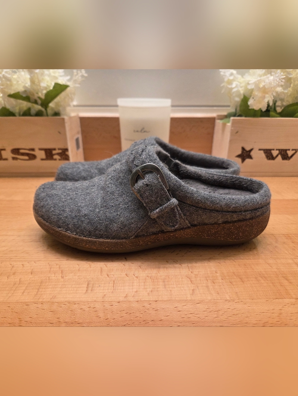 Aetrex Women's Libby Wool Clogs Comfort Shoes Gray Size 7 - Picture 3 of 9